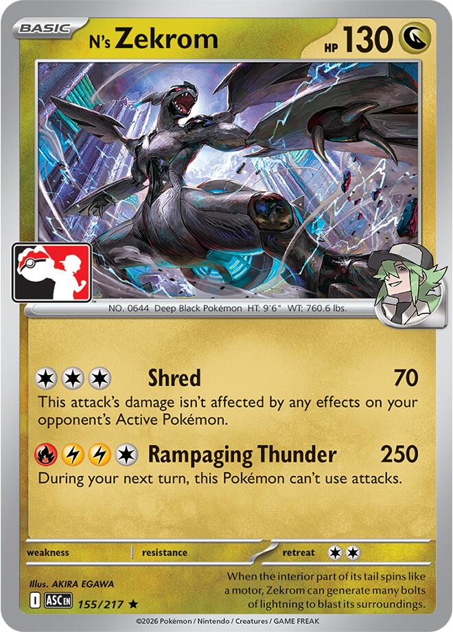 N's Zekrom (155/217) [Prize Pack Series Nine] | Jack's On Queen