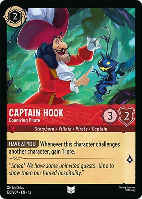 Captain Hook - Conniving Pirate (130/207) [Attack of the Vine!] | Jack's On Queen