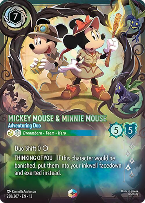 Mickey Mouse & Minnie Mouse - Adventuring Duo (Enchanted) (238/207) [Attack of the Vine!] | Jack's On Queen