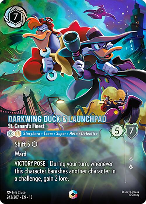 Darkwing Duck & Launchpad - St. Canard's Finest (Enchanted) (242/204) [Attack of the Vine!] | Jack's On Queen