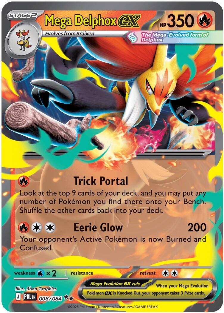 Mega Delphox ex (008/084) [Mega Evolution: Pitch Black] | Jack's On Queen