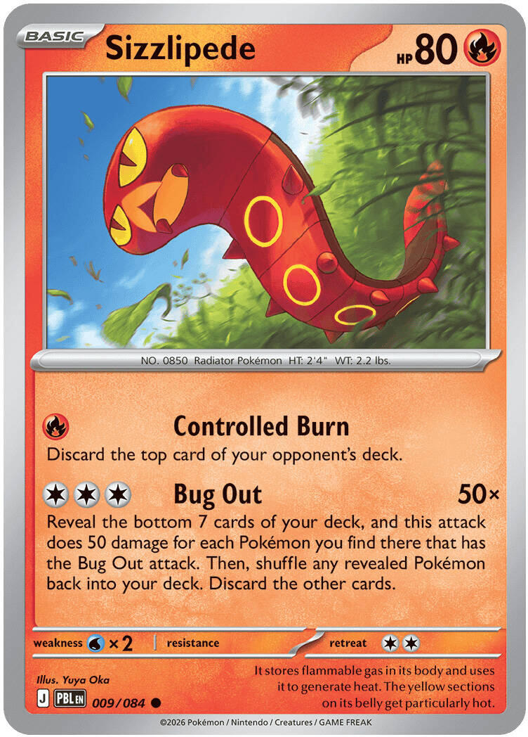 Sizzlipede (009/084) [Mega Evolution: Pitch Black] | Jack's On Queen