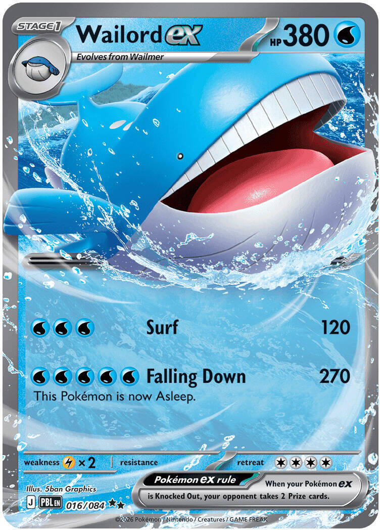 Wailord ex (016/084) [Mega Evolution: Pitch Black] | Jack's On Queen