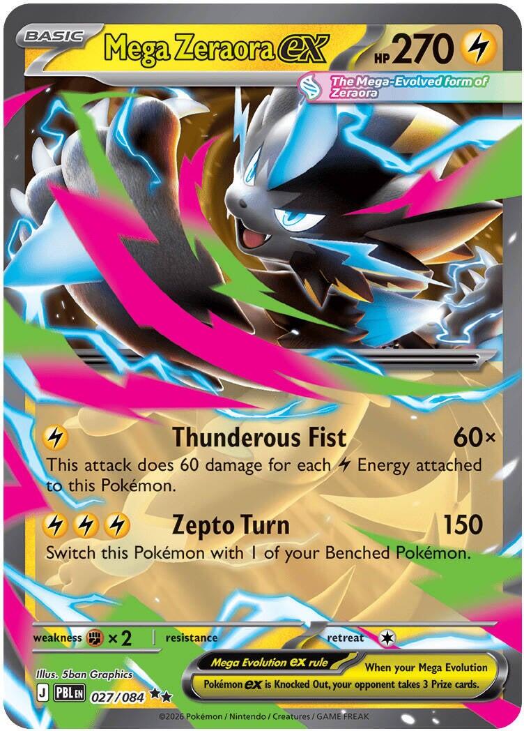 Mega Zeraora ex (027/084) [Mega Evolution: Pitch Black] | Jack's On Queen