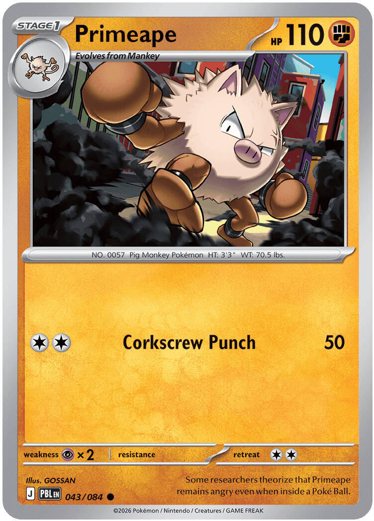 Primeape (043/084) [Mega Evolution: Pitch Black] | Jack's On Queen