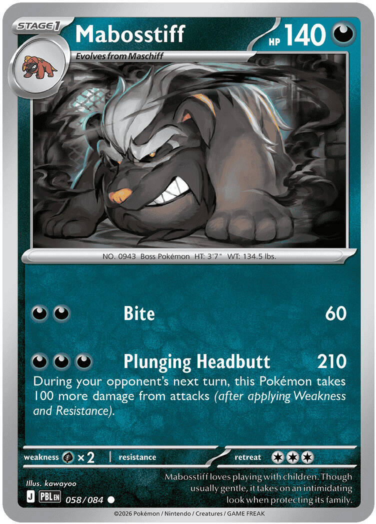 Mabosstiff (058/084) [Mega Evolution: Pitch Black] | Jack's On Queen