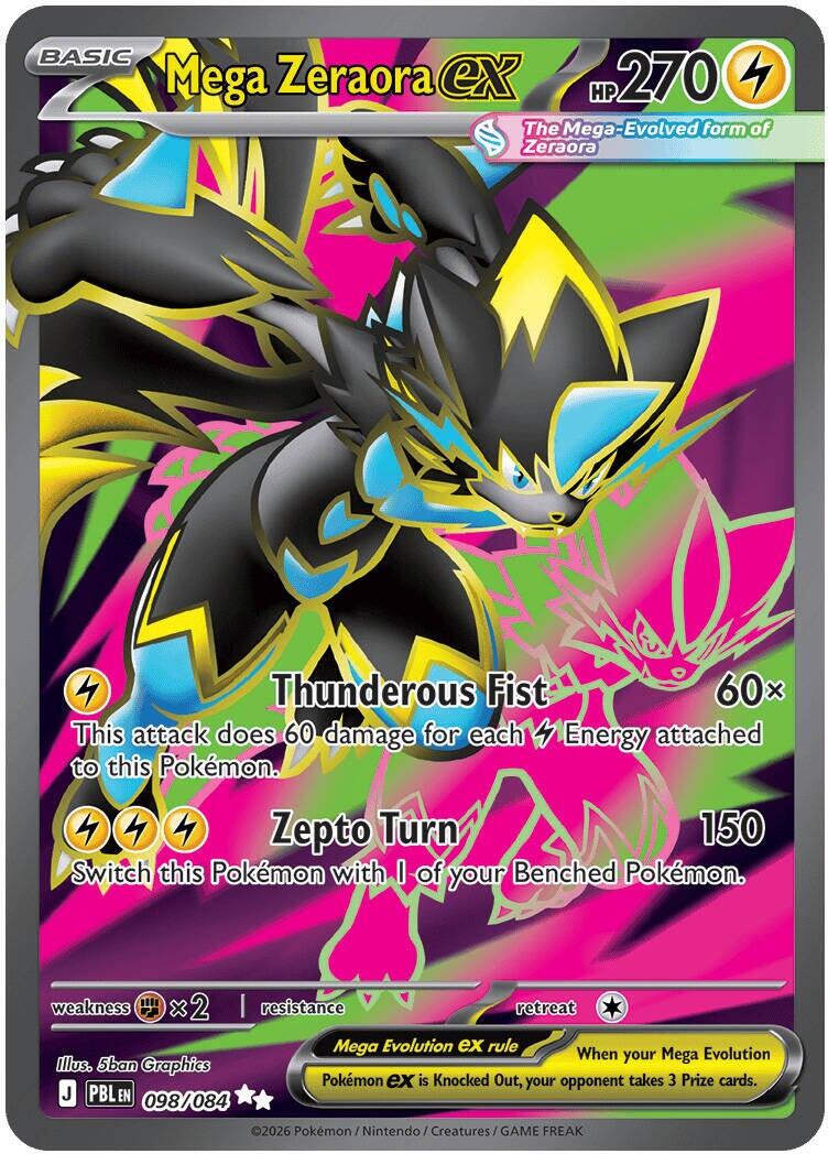 Mega Zeraora ex (098/084) [Mega Evolution: Pitch Black] | Jack's On Queen