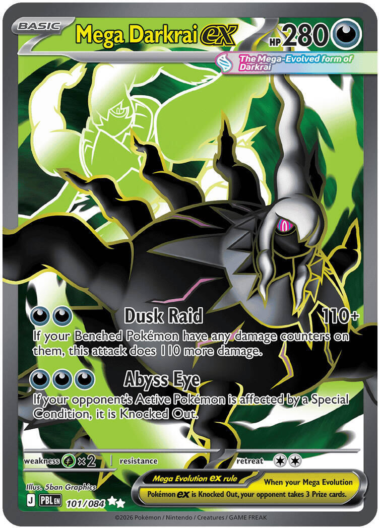 Mega Darkrai ex (101/084) [Mega Evolution: Pitch Black] | Jack's On Queen