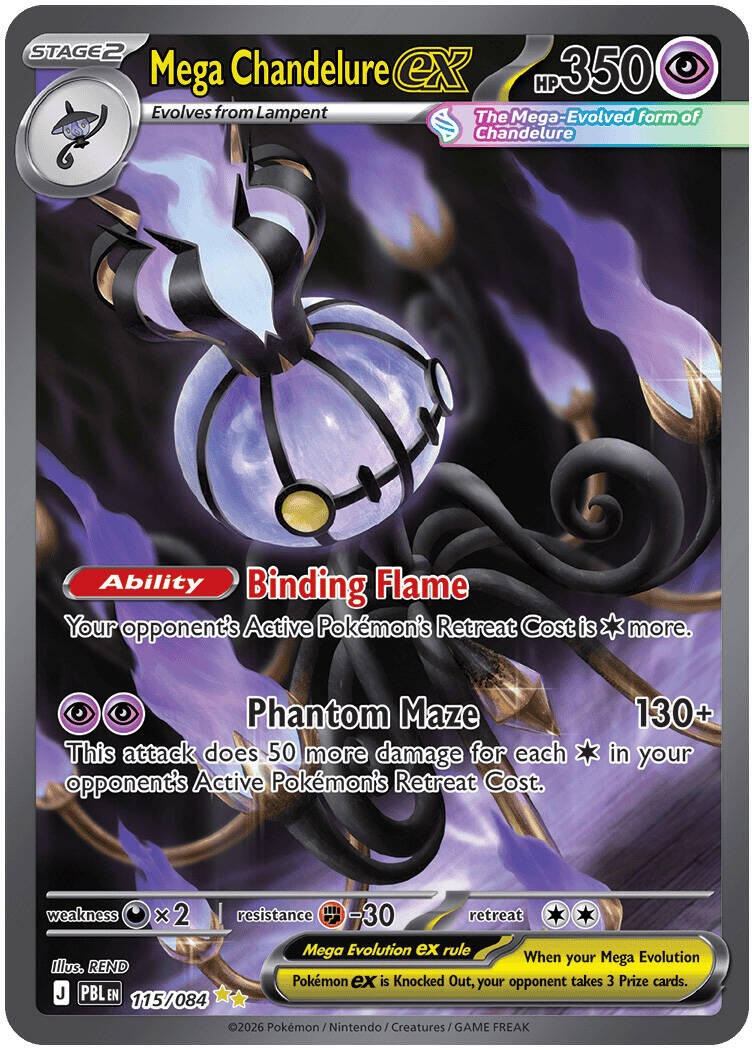 Mega Chandelure ex (115/084) [Mega Evolution: Pitch Black] | Jack's On Queen