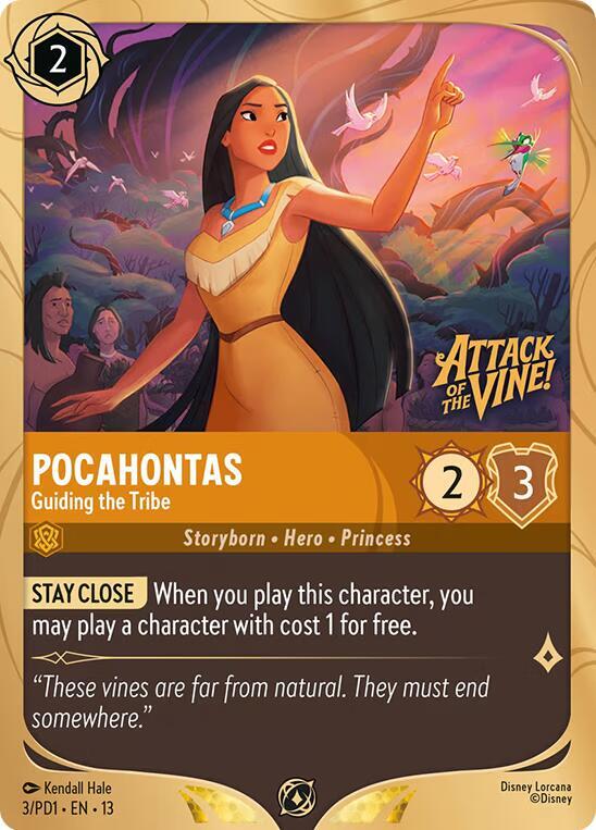 Pocahontas - Guiding the Tribe (3) [Disney Lorcana Promo Cards] | Jack's On Queen