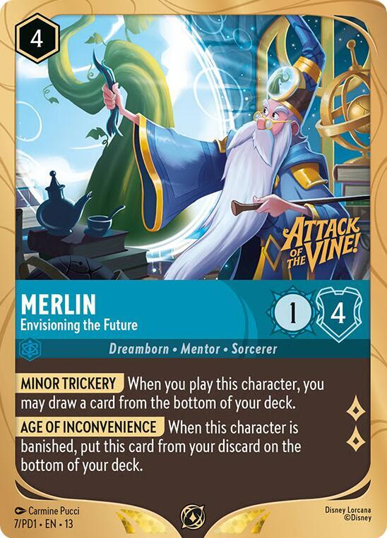 Merlin - Envisioning the Future (7) [Disney Lorcana Promo Cards] | Jack's On Queen