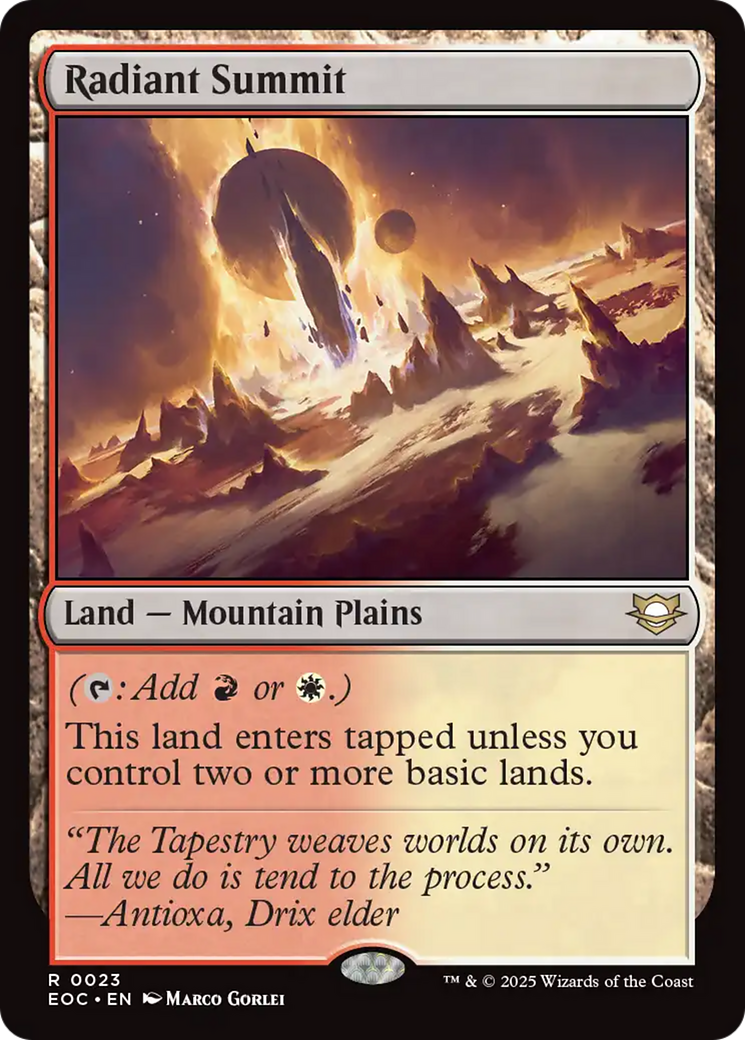 Radiant Summit [Edge of Eternities Commander] | Jack's On Queen