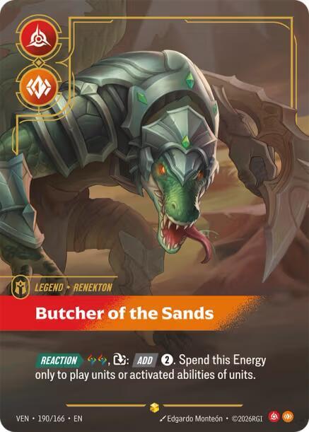 Renekton - Butcher of the Sands (Overnumbered) (190/166) [Vendetta] | Jack's On Queen
