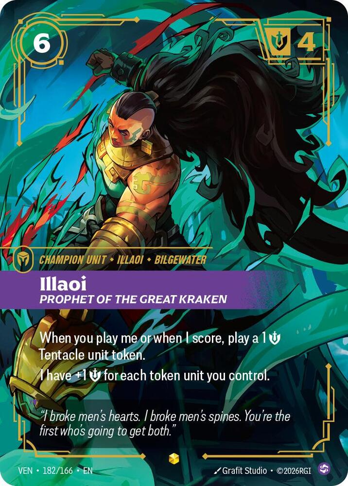 Illaoi - Prophet of the Great Kraken (Overnumbered) (182/166) [Vendetta] | Jack's On Queen