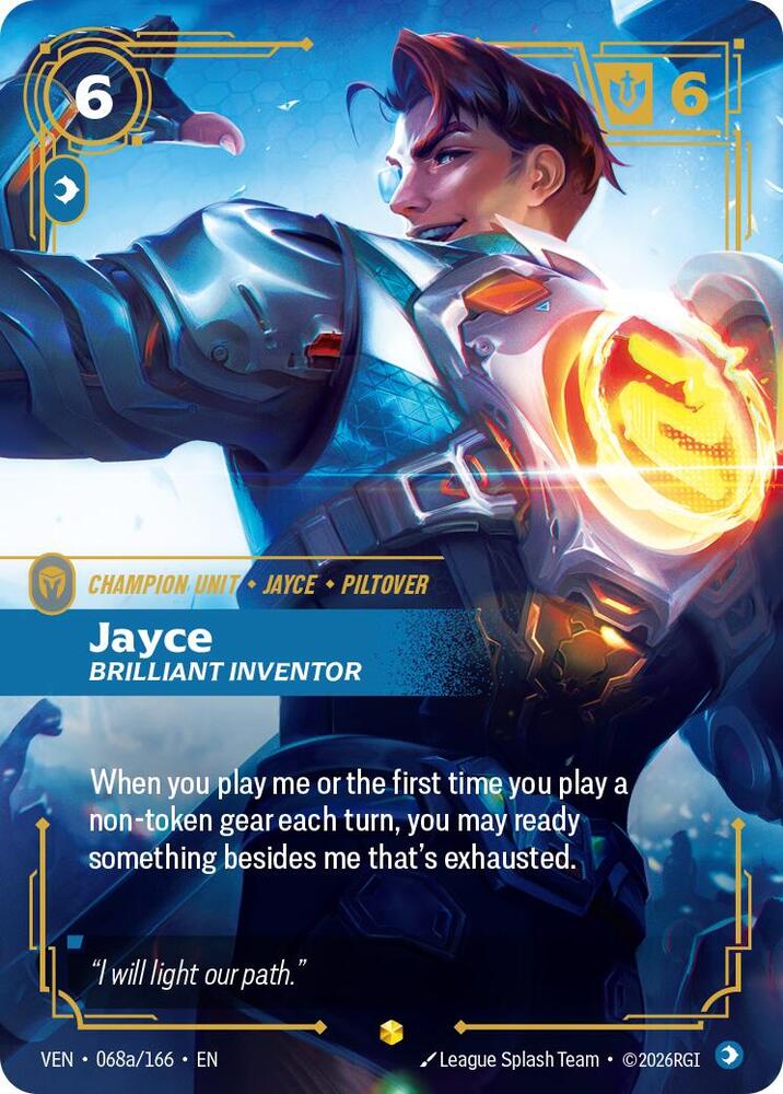 Jayce - Brilliant Inventor (Alternate Art) (068a/166) [Vendetta] | Jack's On Queen