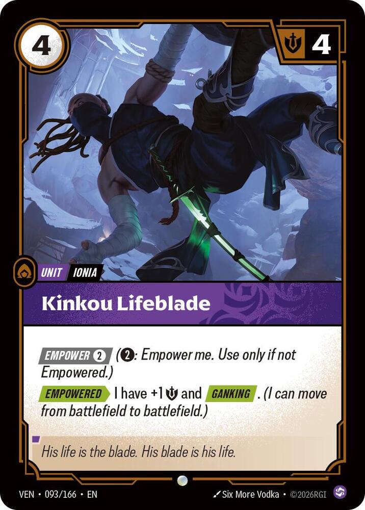 Kinkou Lifeblade (093/166) [Vendetta] | Jack's On Queen