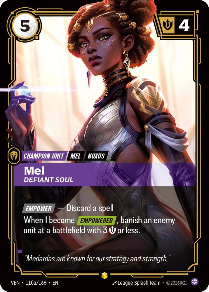 Mel - Defiant Soul (Alternate Art) (110a/166) [Vendetta] | Jack's On Queen