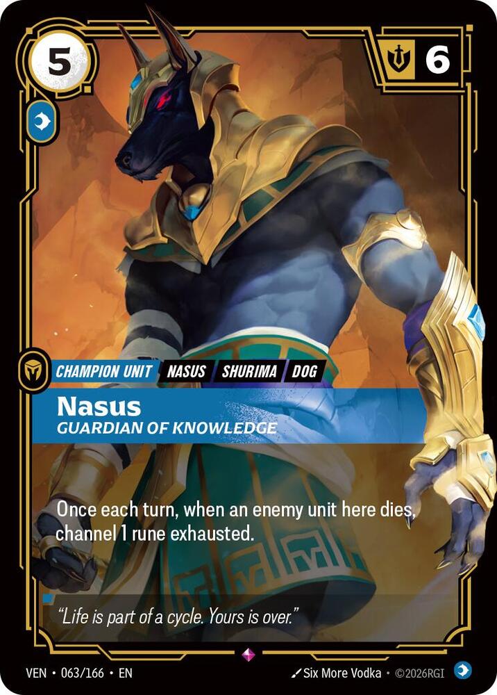 Nasus - Guardian of Knowledge (063/166) [Vendetta] | Jack's On Queen
