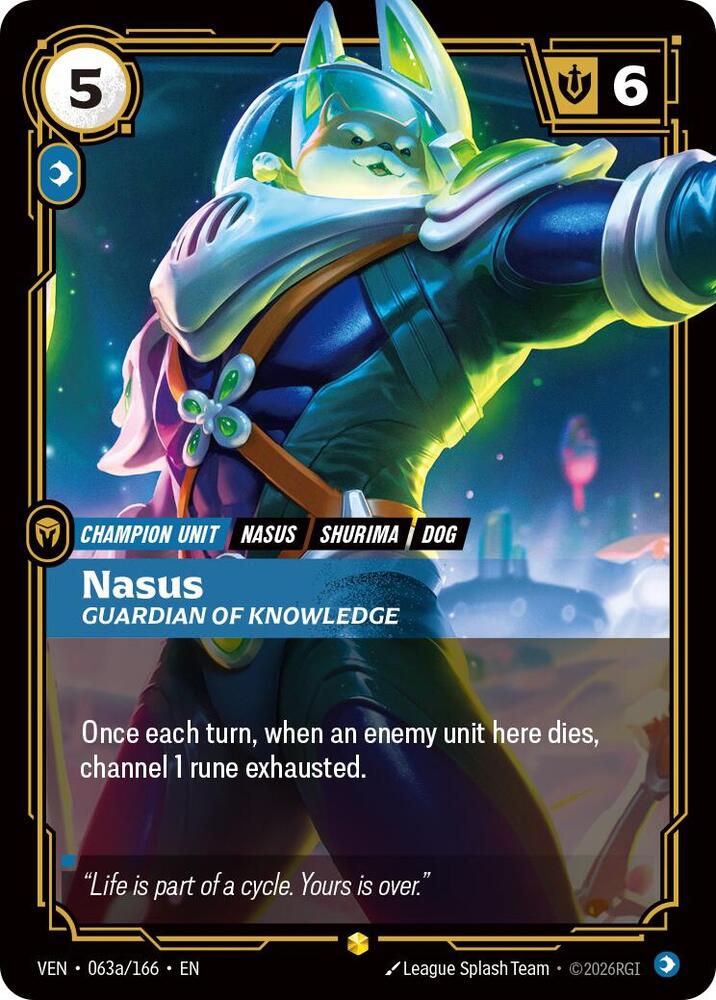 Nasus - Guardian of Knowledge (Alternate Art) (063a/166) [Vendetta] | Jack's On Queen