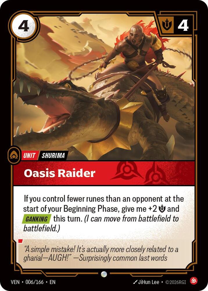 Oasis Raider (006/166) [Vendetta] | Jack's On Queen