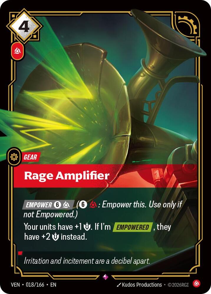 Rage Amplifier (018/166) [Vendetta] | Jack's On Queen