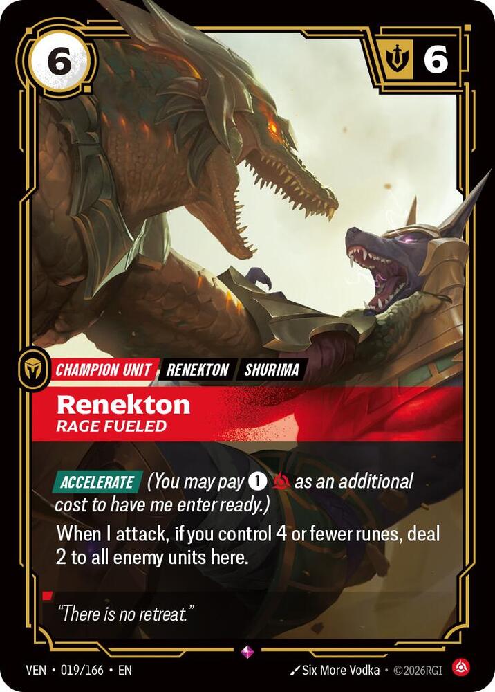 Renekton - Rage Fueled (019/166) [Vendetta] | Jack's On Queen