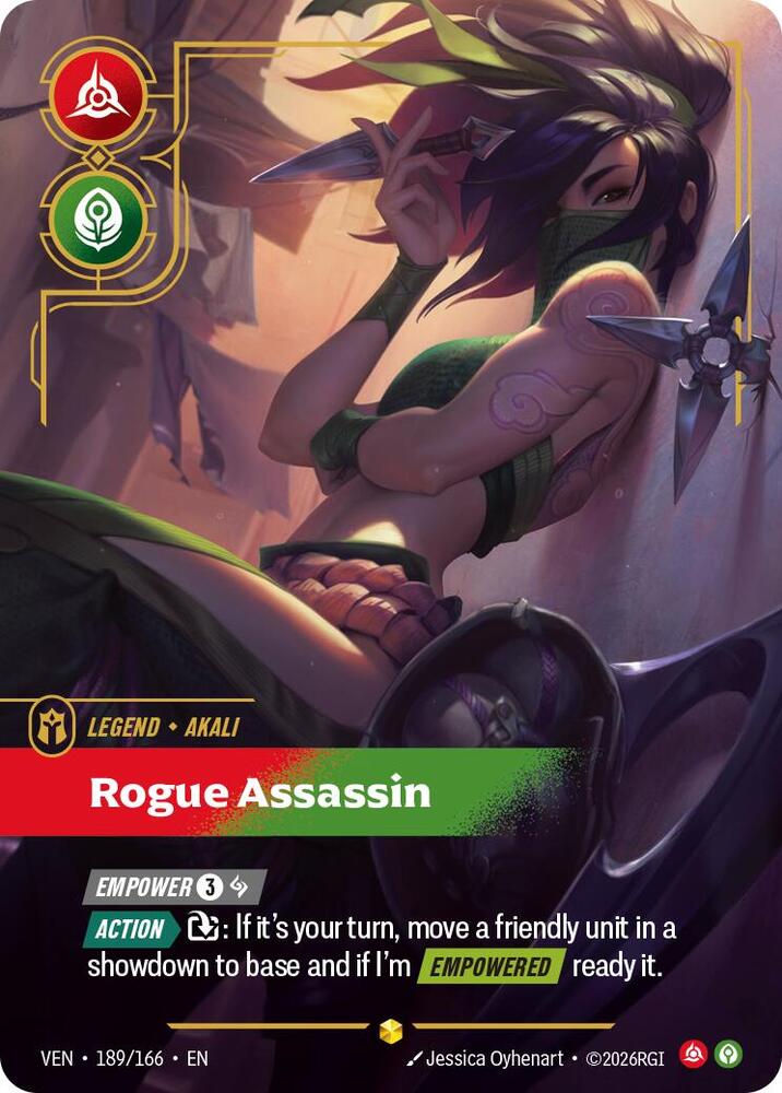 Akali - Rogue Assassin (Overnumbered) (189/166) [Vendetta] | Jack's On Queen