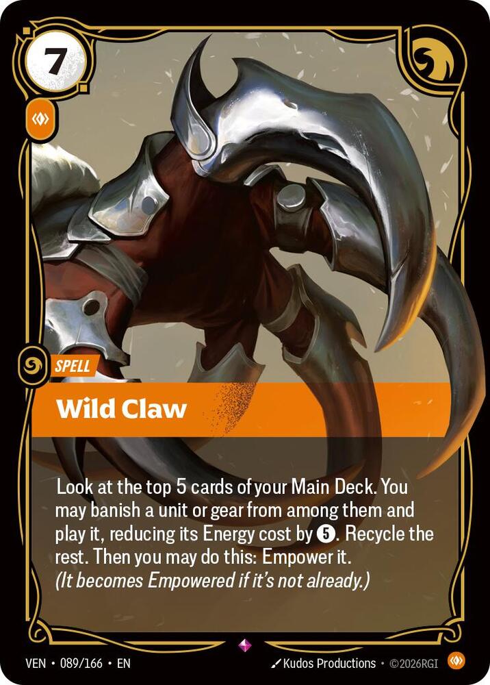 Wild Claw (089/166) [Vendetta] | Jack's On Queen