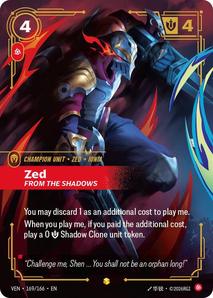 Zed - From the Shadows (Overnumbered) (169/166) [Vendetta] | Jack's On Queen