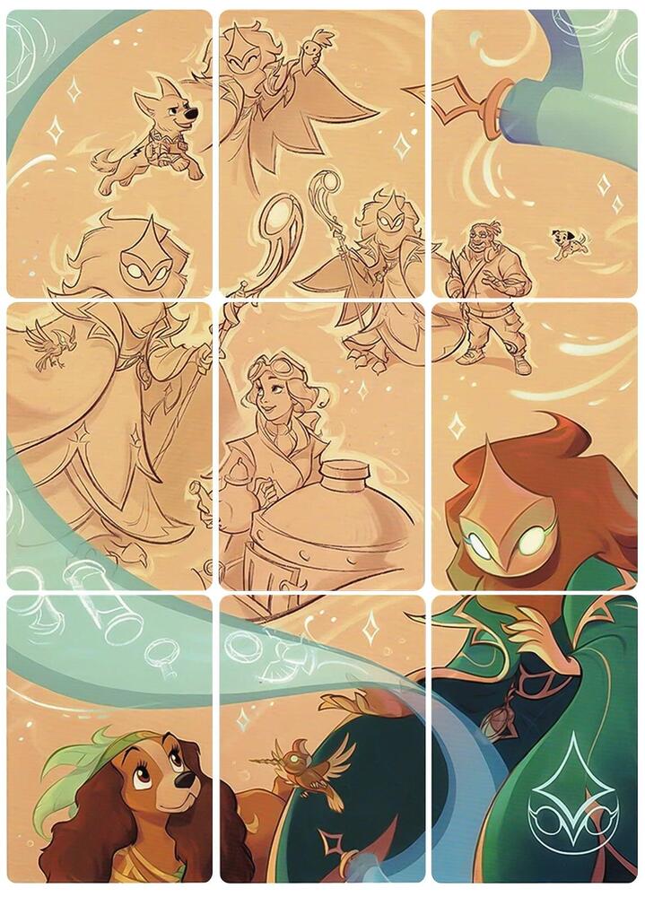 Archazia's Island Puzzle Insert (Set of 9) (Version 2 of 2) [Archazia's Island] | Jack's On Queen