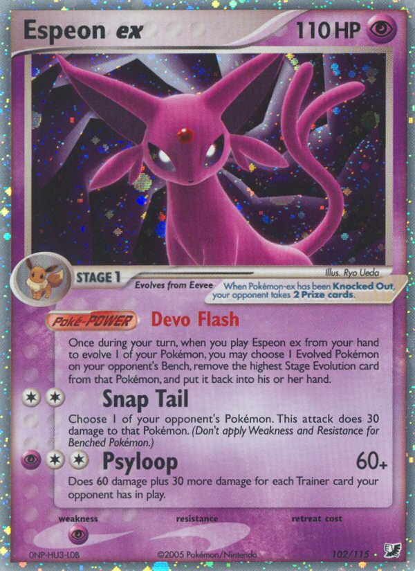 Espeon ex (102/115) [EX: Unseen Forces] | Jack's On Queen