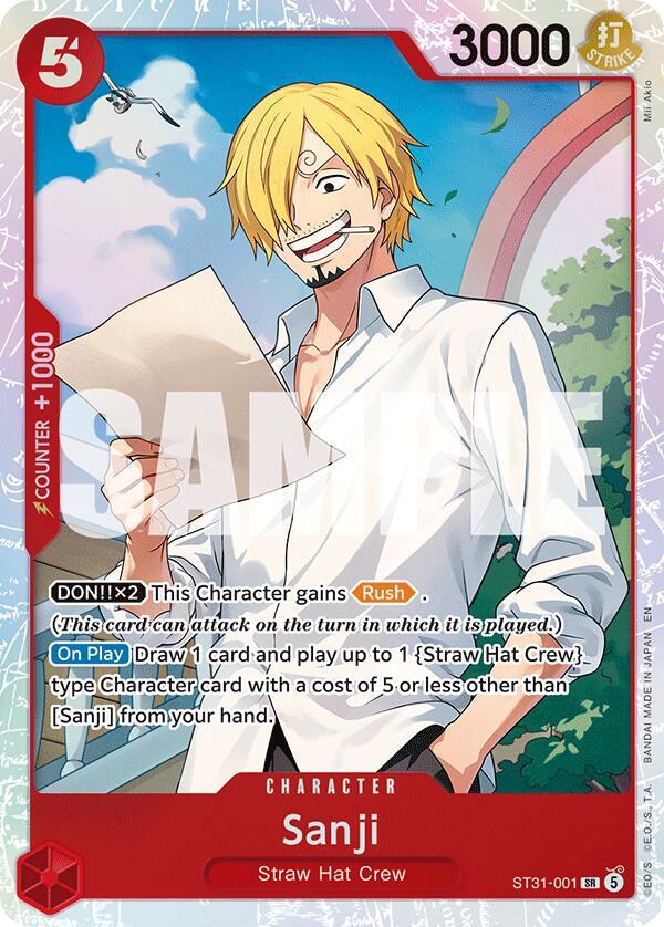 Sanji (ST31-001) [Starter Deck 31: RED Monkey.D.Luffy] | Jack's On Queen