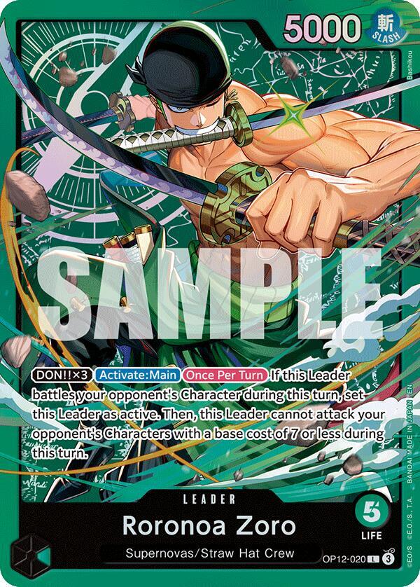 Roronoa Zoro (OP12-020) (OP12-020) [Starter Deck 32: GREEN Roronoa Zoro] | Jack's On Queen