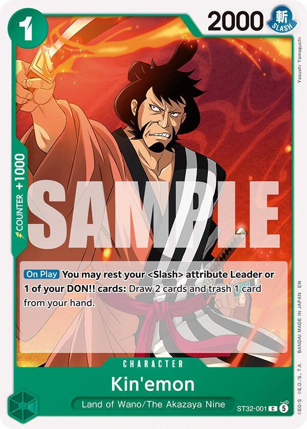 Kin'emon (ST32-001) [Starter Deck 32: GREEN Roronoa Zoro] | Jack's On Queen