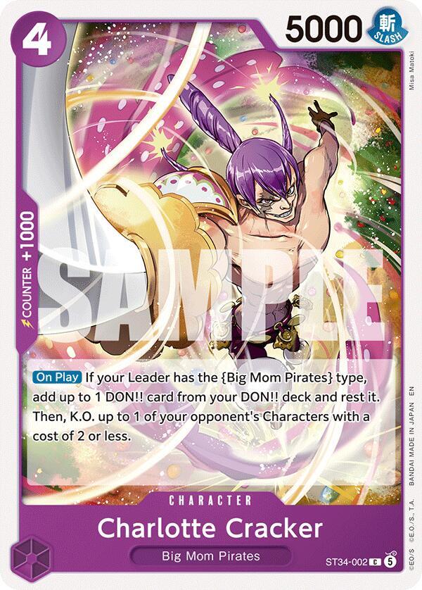 Charlotte Cracker (ST34-002) [Starter Deck 34: PURPLE Charlotte Katakuri] | Jack's On Queen