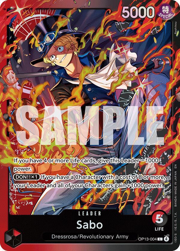 Sabo (OP13-004) (OP13-004) [Starter Deck 35: RED/BLACK Sabo] | Jack's On Queen