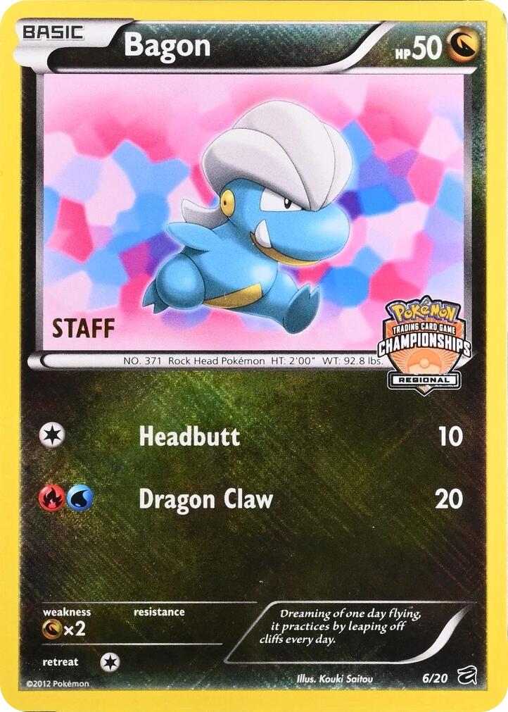 Bagon (006/020) - 6/20 (Regional Championships) [Staff] [League & Championship Cards] | Jack's On Queen