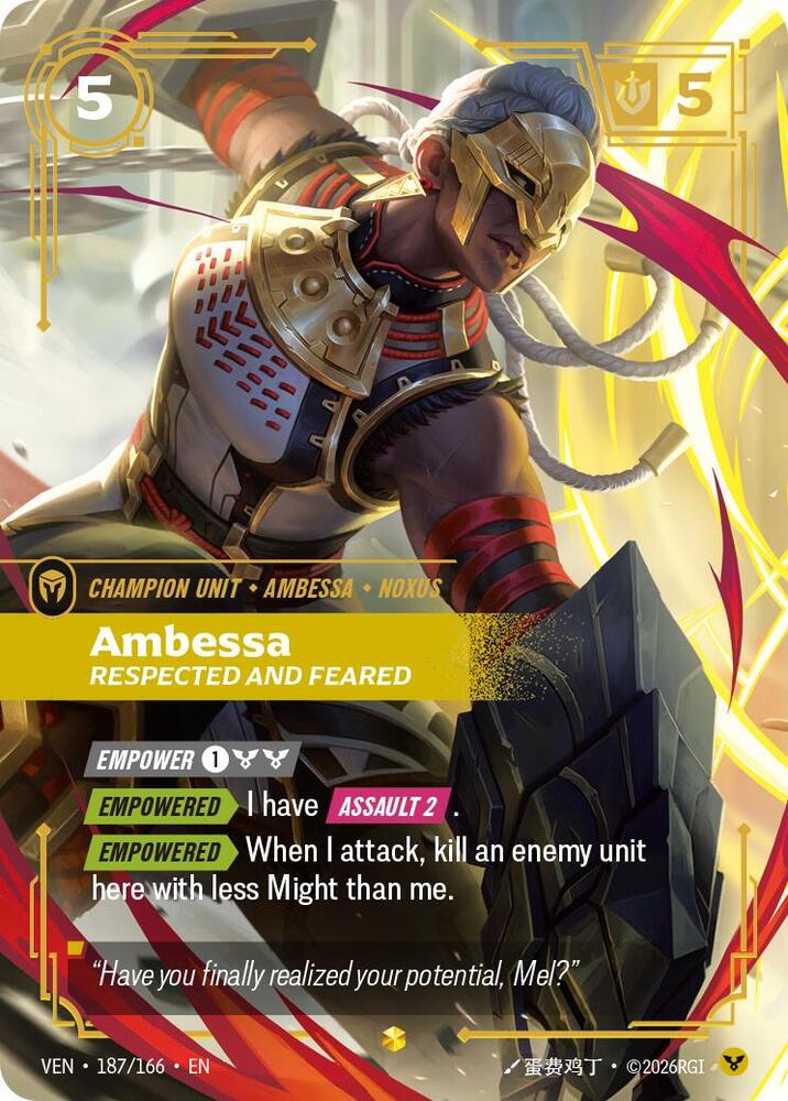 Ambessa - Respected and Feared (Overnumbered) (187/166) [Vendetta] | Jack's On Queen
