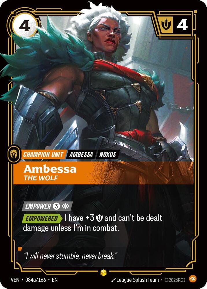 Ambessa - The Wolf (Alternate Art) (084a/166) [Vendetta] | Jack's On Queen
