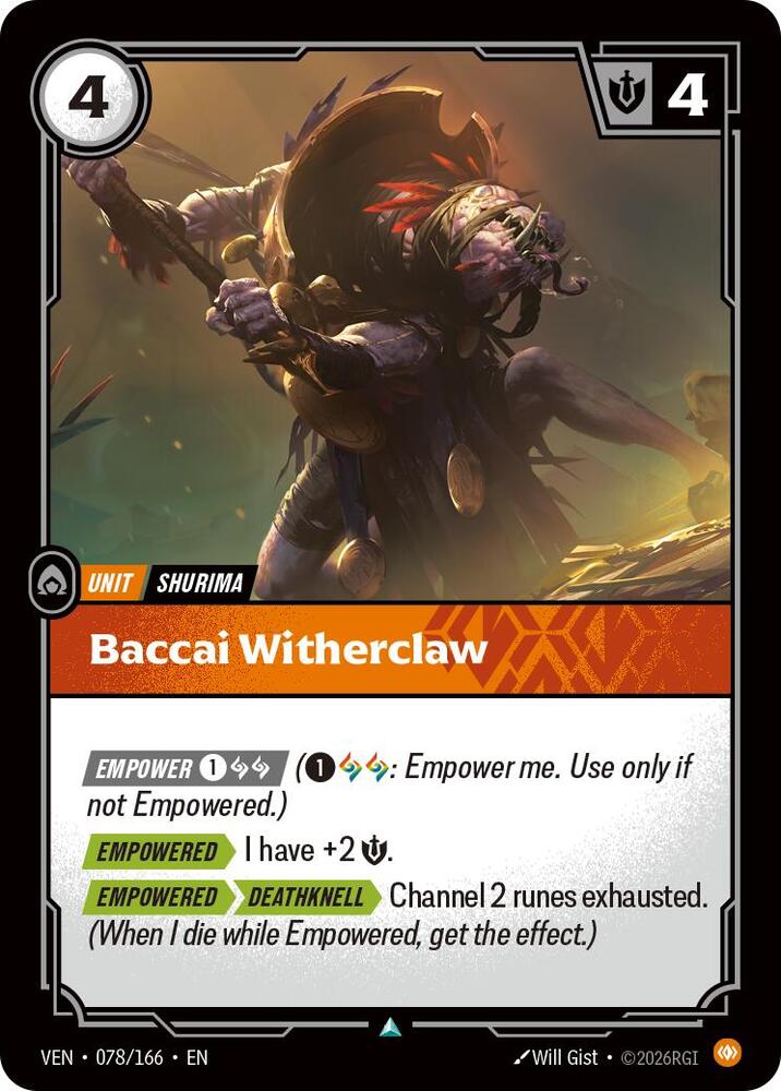 Baccai Witherclaw (078/166) [Vendetta] | Jack's On Queen
