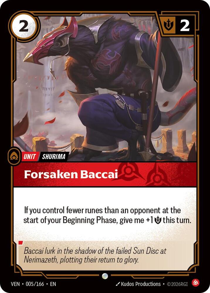 Forsaken Baccai (005/166) [Vendetta] | Jack's On Queen