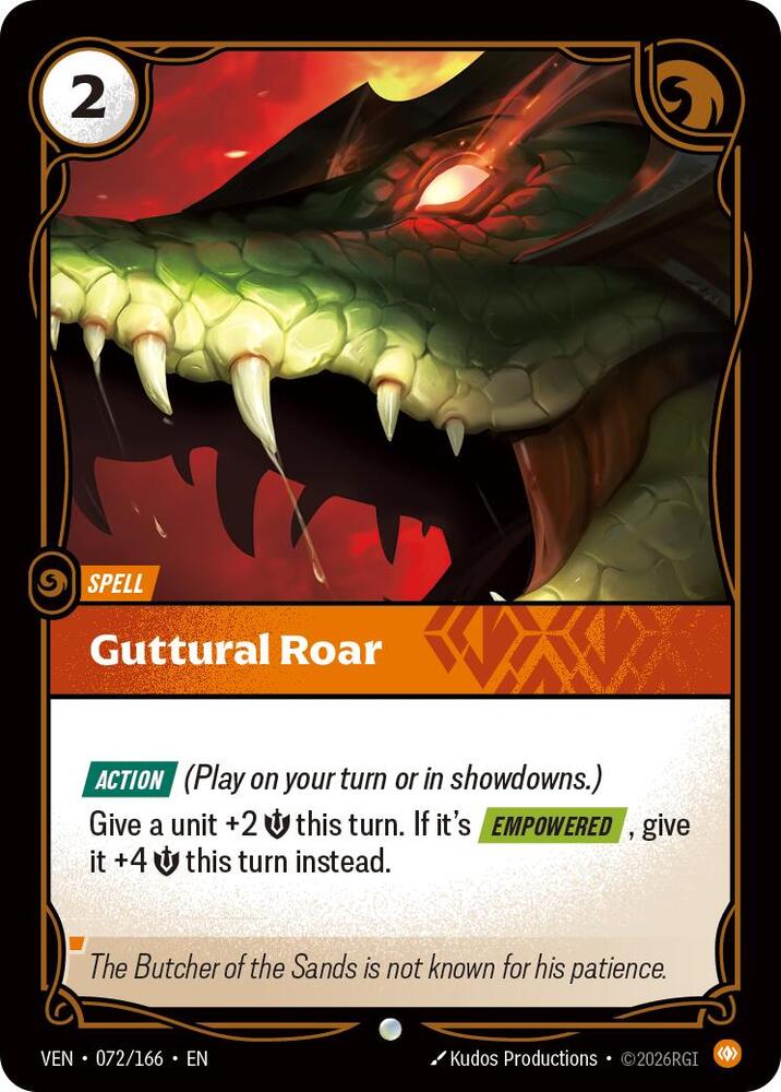 Guttural Roar (072/166) [Vendetta] | Jack's On Queen