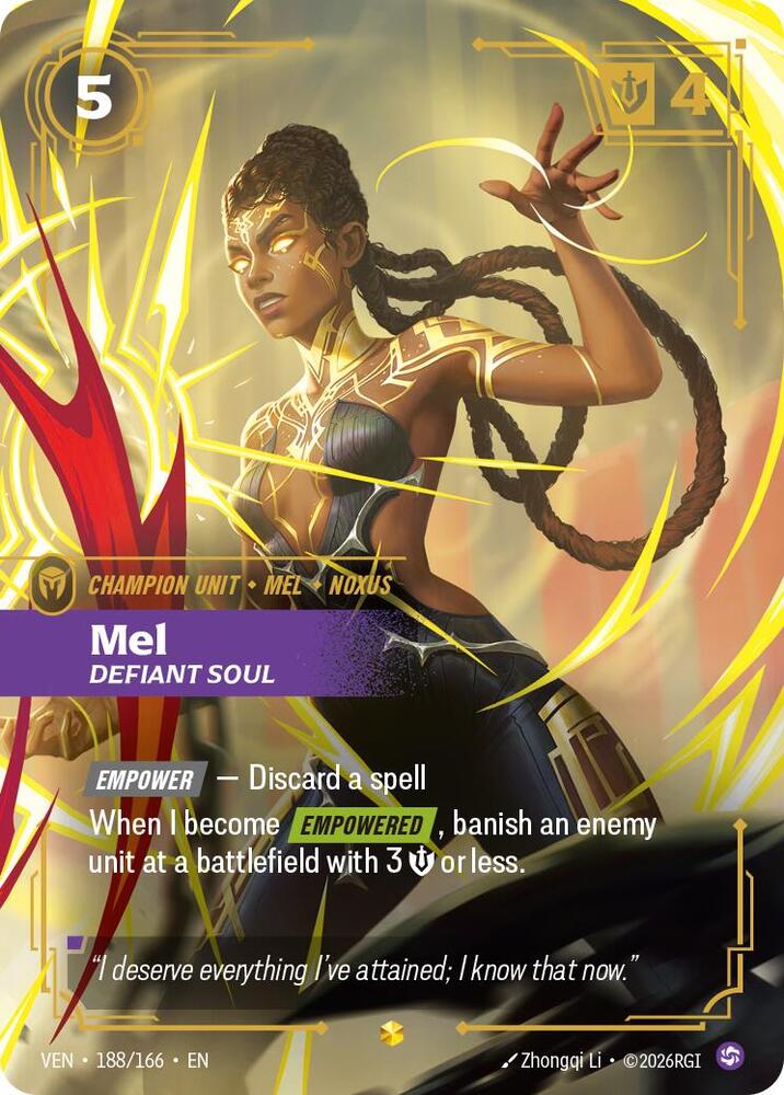 Mel - Defiant Soul (Overnumbered) (188/166) [Vendetta] | Jack's On Queen