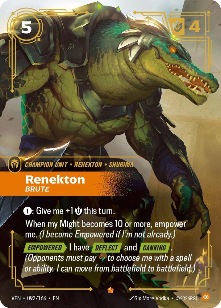 Renekton - Brute (092/166) [Vendetta] | Jack's On Queen