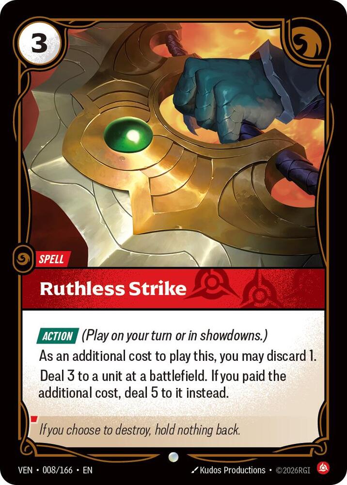 Ruthless Strike (008/166) [Vendetta] | Jack's On Queen