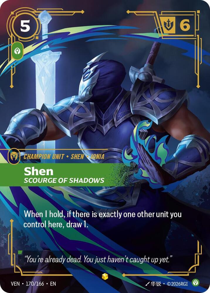 Shen - Scourge of Shadows (Overnumbered) (170/166) [Vendetta] | Jack's On Queen