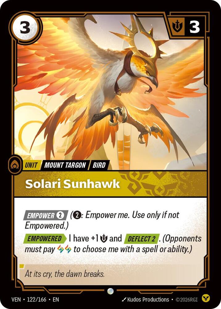 Solari Sunhawk (122/166) [Vendetta] | Jack's On Queen