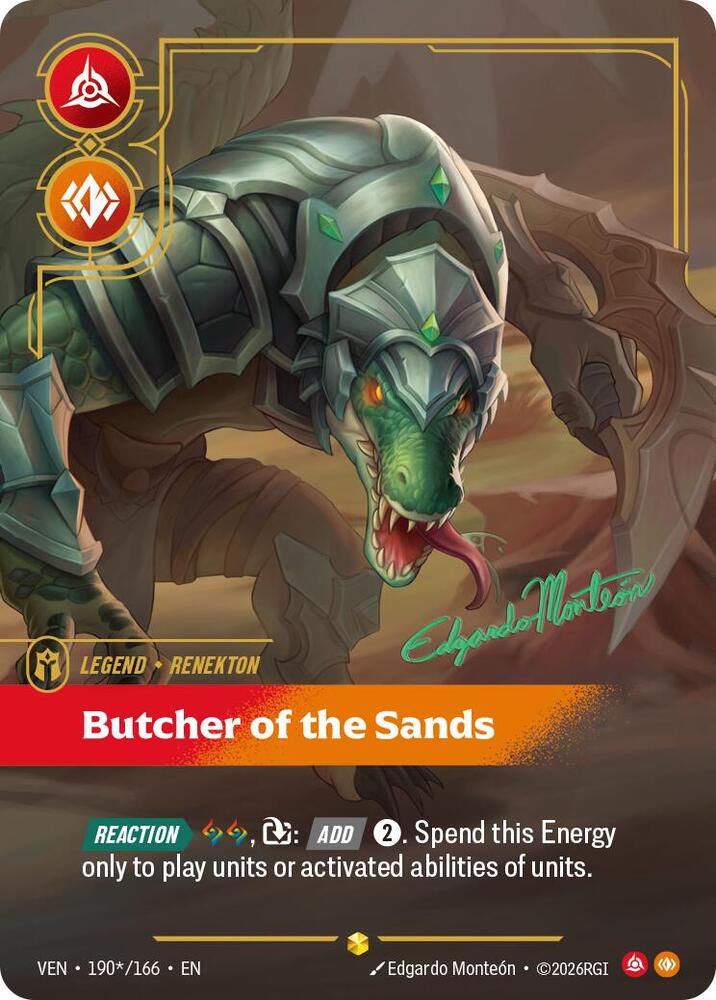 Renekton - Butcher of the Sands (Signature) (190*/166) [Vendetta] | Jack's On Queen
