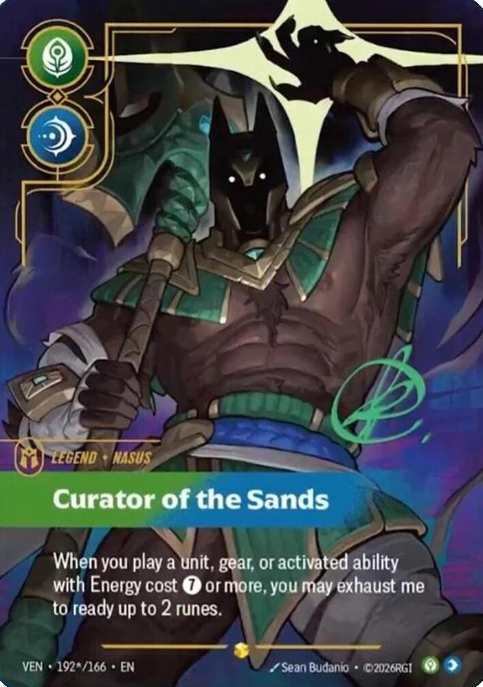 Nasus - Curator of the Sands (Signature) (192*/166) [Vendetta] | Jack's On Queen