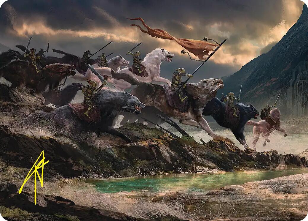 Tide of Fury and Disorder Art Card (Gold-Stamped Signature) [The Hobbit Art Series] | Jack's On Queen